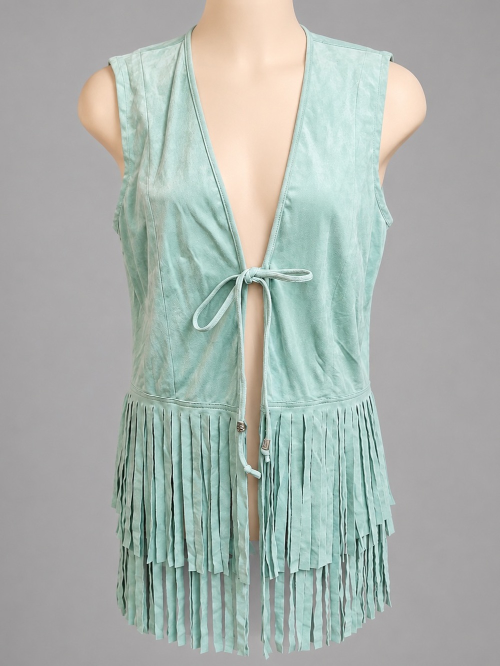 BoHo Hippie Festival Mint CHIC Fringe Vest